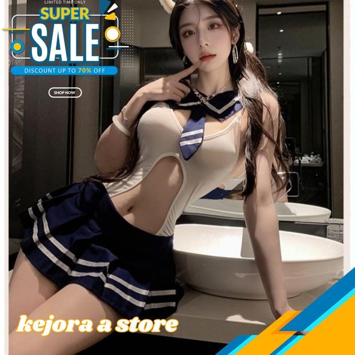 LINGERIE SEXY WANITA SERAGAM SEKOLAH JEPANG SEXY HOT F384 HEMAT