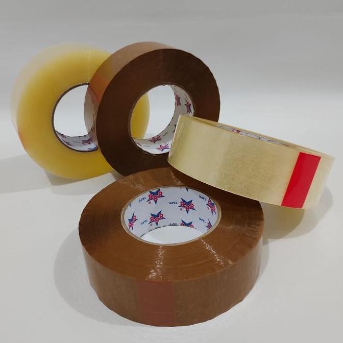 

Gojek/Grab Lakban Jumbo Bening/Cokelat 45Mmx 300Mter Kualitas Daimaru Co