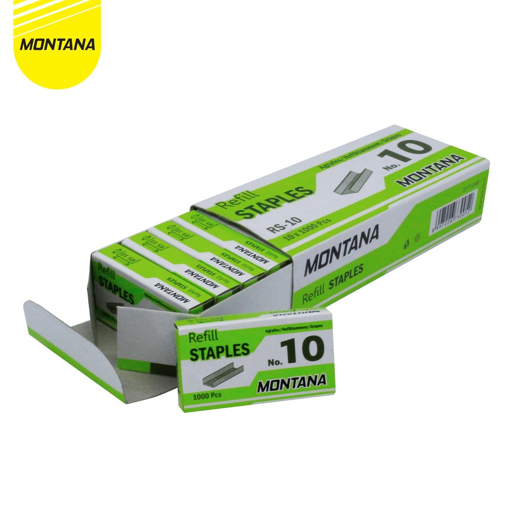 

MONTANA STAPLES SET 1PCS STAPLER JEPRETAN STEPLES HD-10 + 4PCS ISI STAPLER RS-10