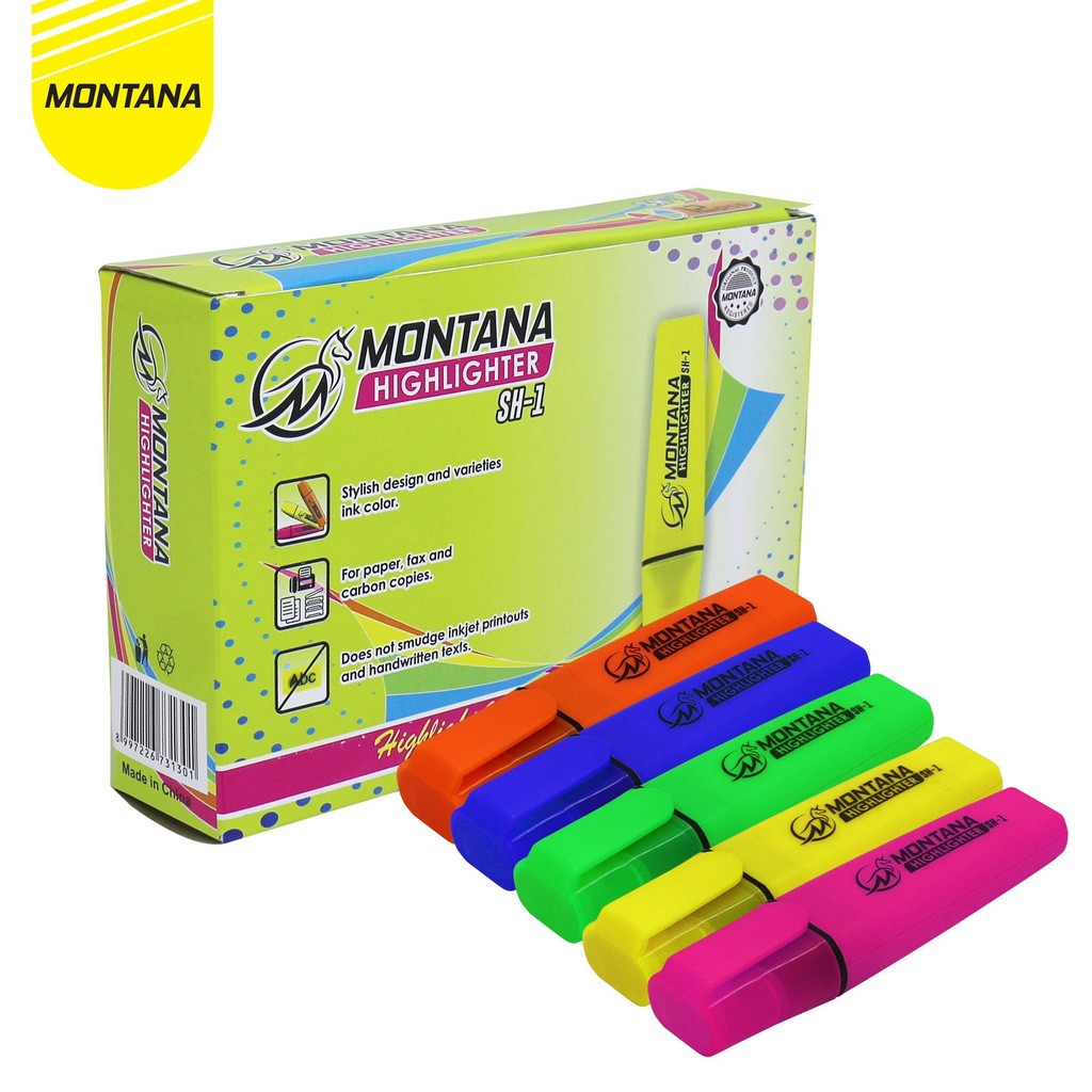 

MONTANA HIGHLIGHTER STABILO 12 PCS COLOR MARKER PENANDA BERWARNA SH-1