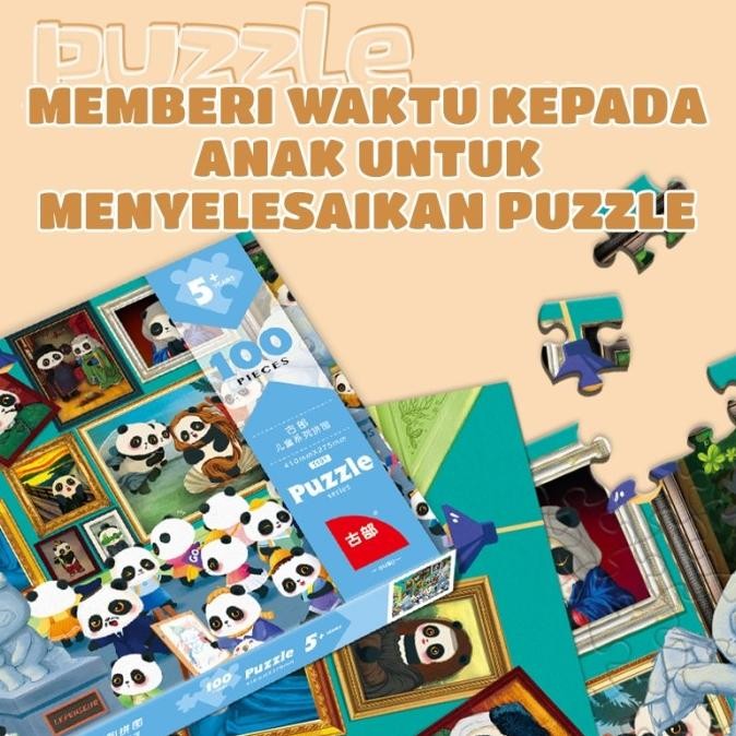 TERLARIS KKV GUBU 100 PIECES BOXED PUZZLE JIGSAW PUZZLE CITY ENGINEER/ PLANET/PANDA ART MUSEUM