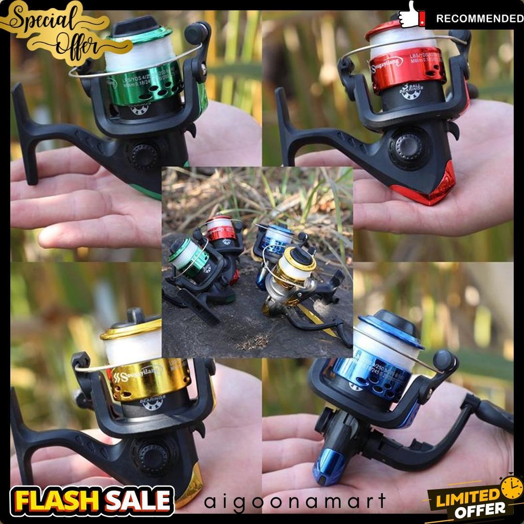 Sougayilang Reel Pancing 5.2:1Rasio Kecepatan Rotasi Reel  3Bb 6 Warna Rell Pancing Plastik Murah Re