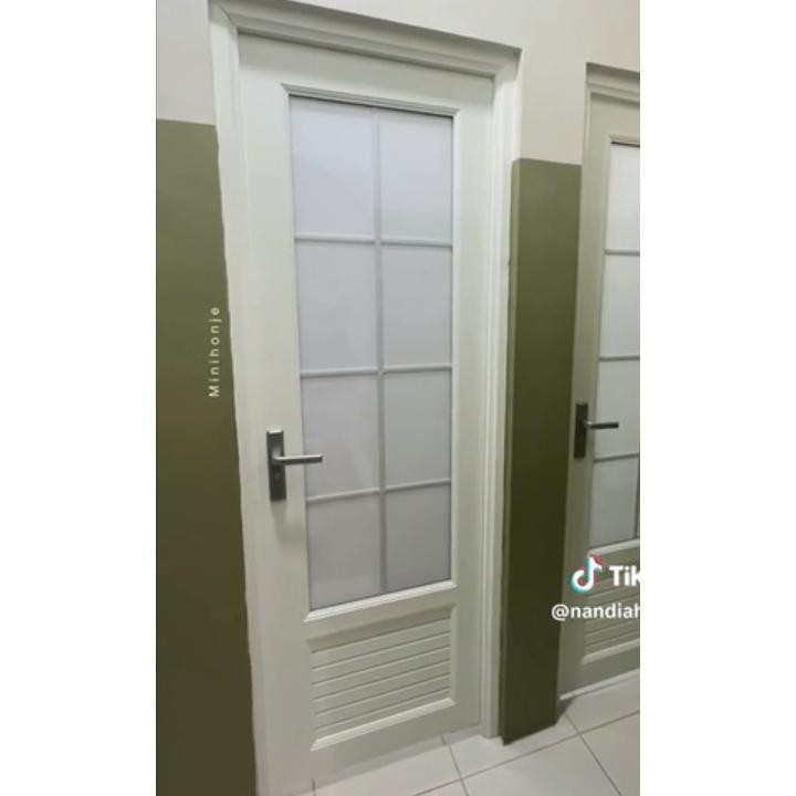 TERMURAH Pintu Kamar Mandi UPVC PVC Tebal Minimalis Kaca Polos Eden Joice A060 Pare Kediri Siap kiri