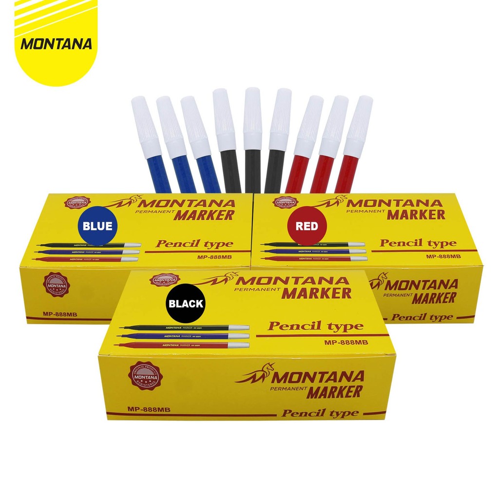 

MONTANA SPIDOL PERMANEN KECIL 1.0MM 1 BOX PERMANENT MARKER BULLET NIB MP888MB