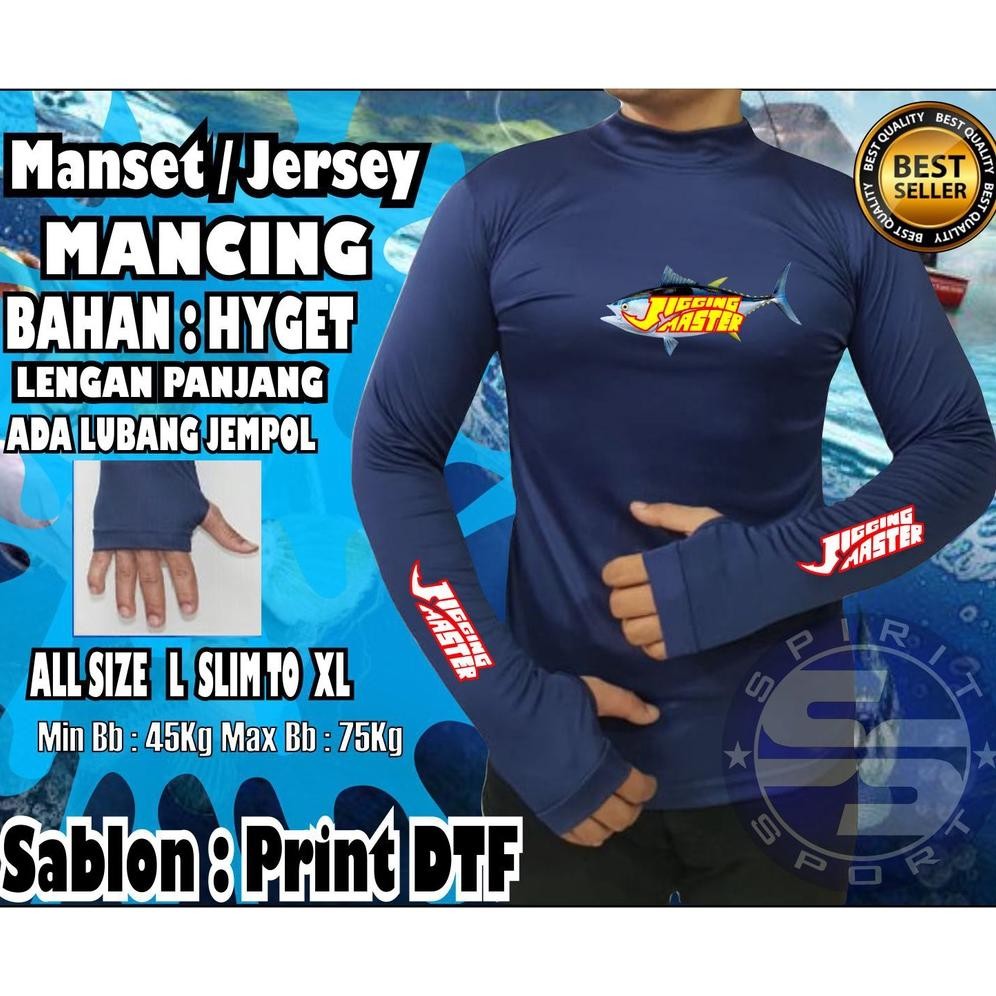 BAJU MANCING LENGAN PANJANG MOTIF IKAN PRINTG DTF JERSEY MANCING TERBARU MOTIF IKAN JIGING MSTER