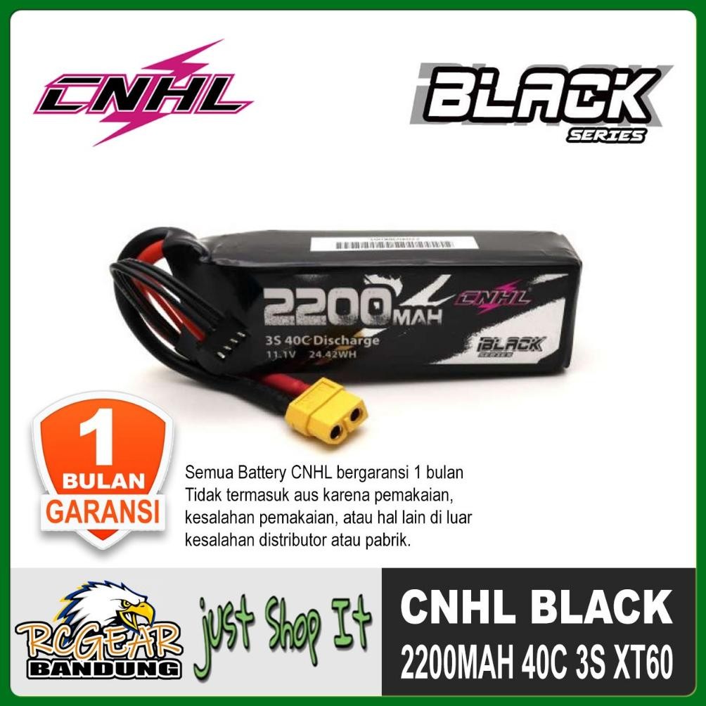 Jw_12 Cnhl Black Series 2200Mah 3S 11.1V 40C Lipo Battery Xt60 For Drones Ir-38