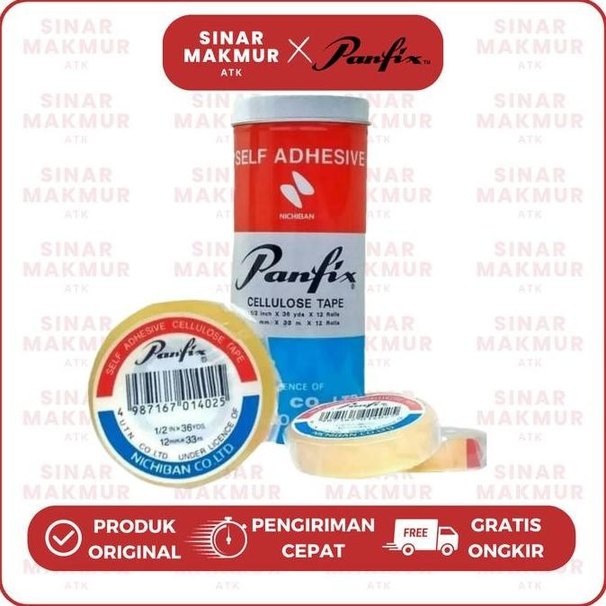 

Solatip/Perekat/Isolatip 1/2" x 36 Yard Cellulose Tape Panfix Klg
