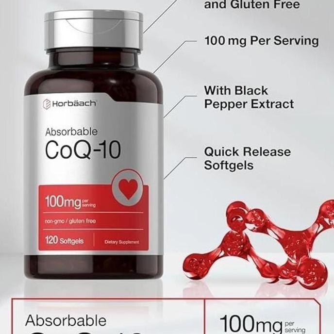 Horbaach Coq10 Co Q10 Coq 10 100Mg 100 Mg 120 Original Produk