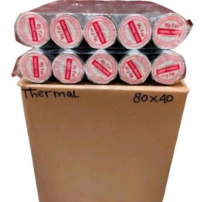 

Kertas Kasir Printer Thermal 80X40 Paket 1 Dus Isi 100 Pcs Roll Struk Co