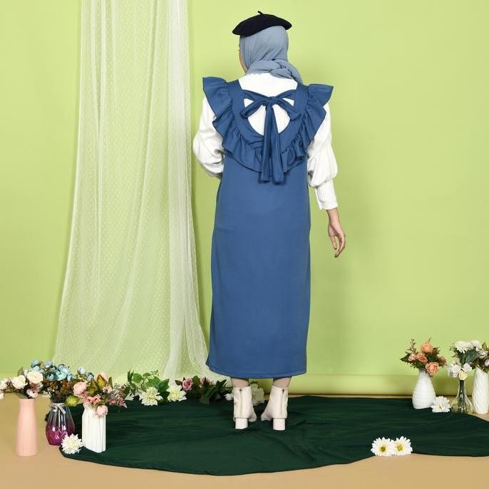 Bestseller Mybamus X Rahmanura Shira Overall Dress Kekinian Wanita Muslim Gamis Wanita Jumbo Kekinia