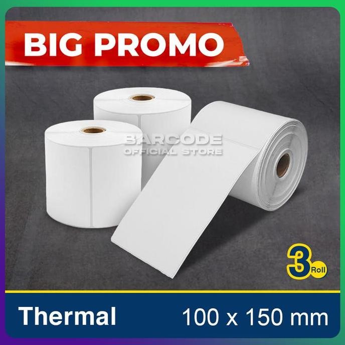 

Label Stiker Termal 100x150 / 100 x 150 mm Sticker A6 Isi 500 Pcs