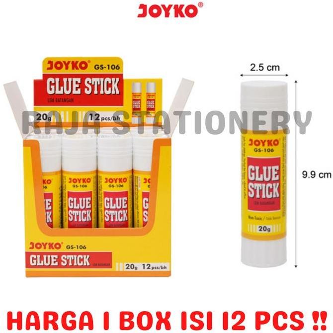 

JOYKO GLUE STICK 20g LEM BATANG STIK JOYKO BESAR PUTIH GS-106 BOX LUSIN 12 PCS