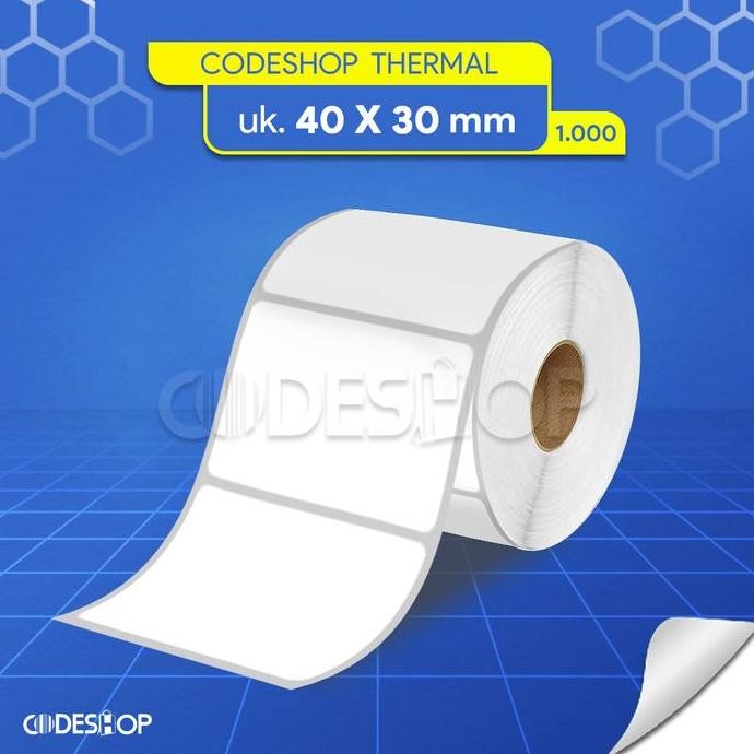 

1 Dus Label Stiker Bar Thermal 40X30 Mm 1 Line 1000 Pcs Co