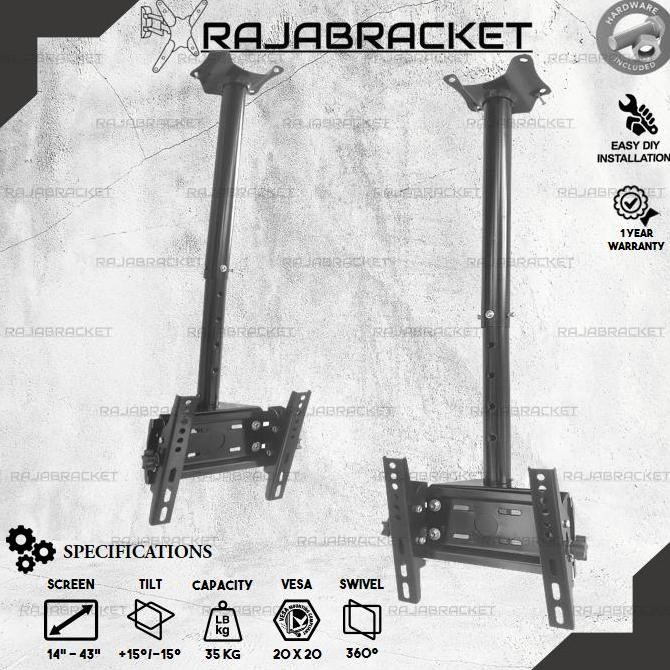 TERMURAH - Bracket Braket Breket TV 19 24 32 43 49 50 55 inch, Bracket Ceiling/Gantung 55 50 49 43 4