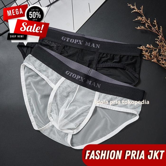 ORLVS CELANA DALAM SEMPAK PRIA TRANSPARAN GTOPX KUALITAS BERKELAS