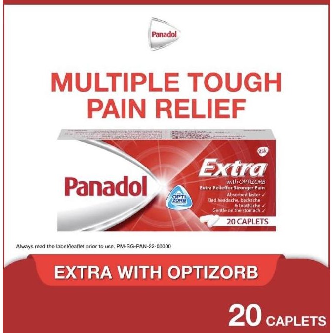 Panadol Extra with optizorb , 20 caplets (SINGAPORE)