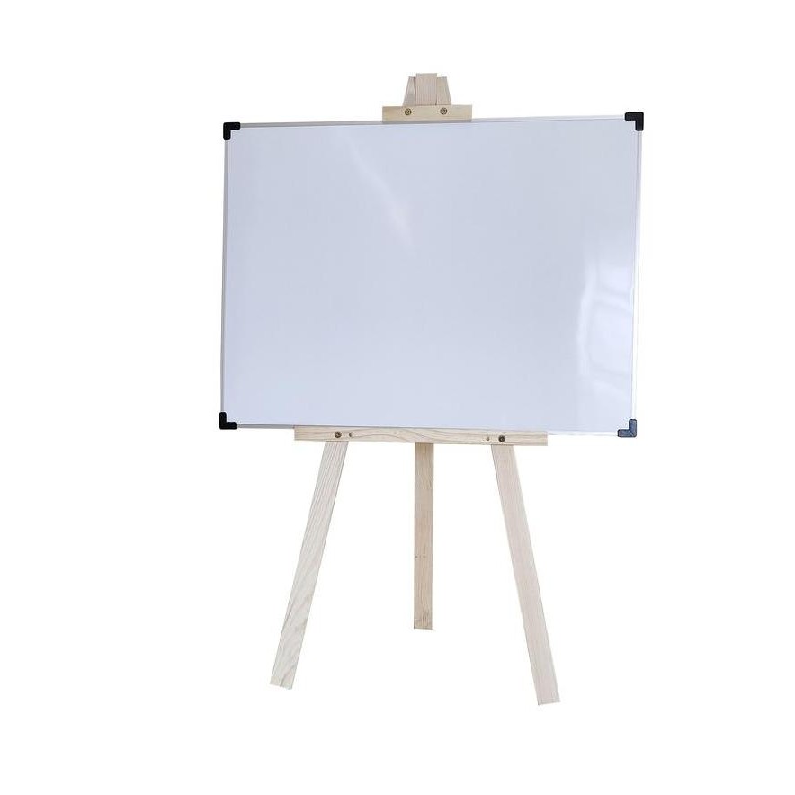 

TERLARIS - whiteboard Standing 60x80 cm gratis spidol dan penghapus Kayu Plastik Putih Paper