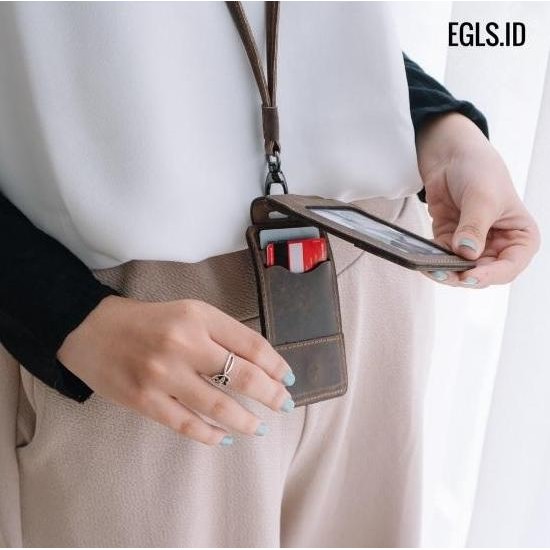 

Id card Name Tag landyard Kulit Sapi Asli Papan Nama Model Kalung JS