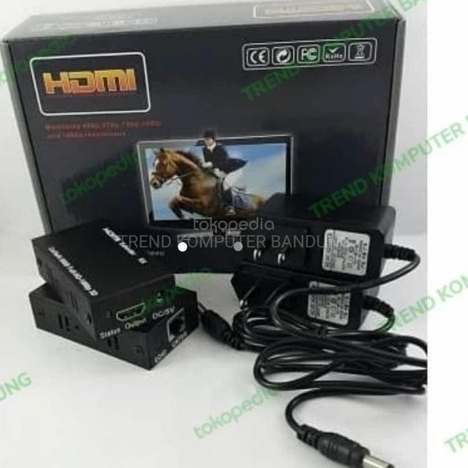 HDMI Extender 60M over kabel UTP / LAN Cat5e / Cat6e / Converter HDMI