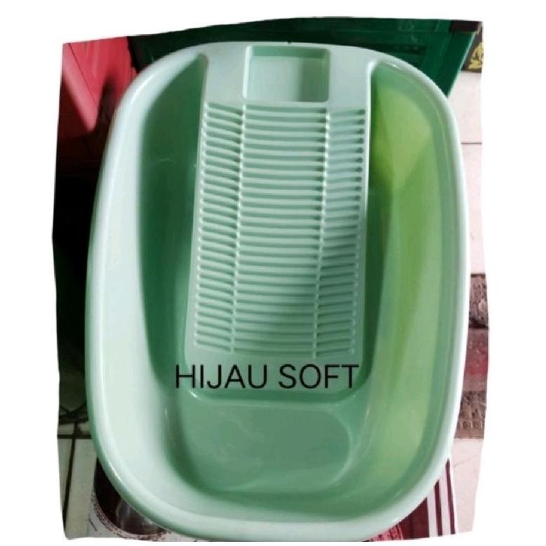 Baskom Papan Gilasan Green Leaf 5526 / Bak Bayi Oval Gilas / Baskom Basin Ember Plastik