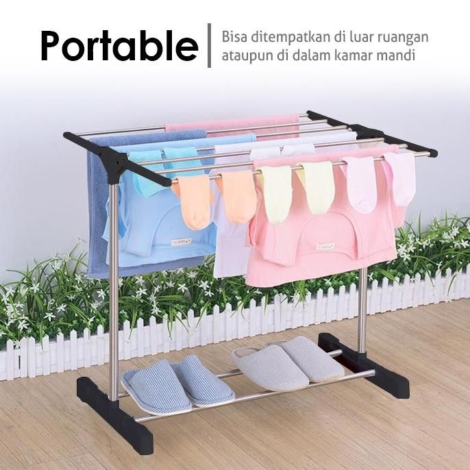 Rak Jemuran Handuk Gantungan Handuk Pakaian Termurah Rak Jemuran Handuk Stainlees Gantungan Lipat Se