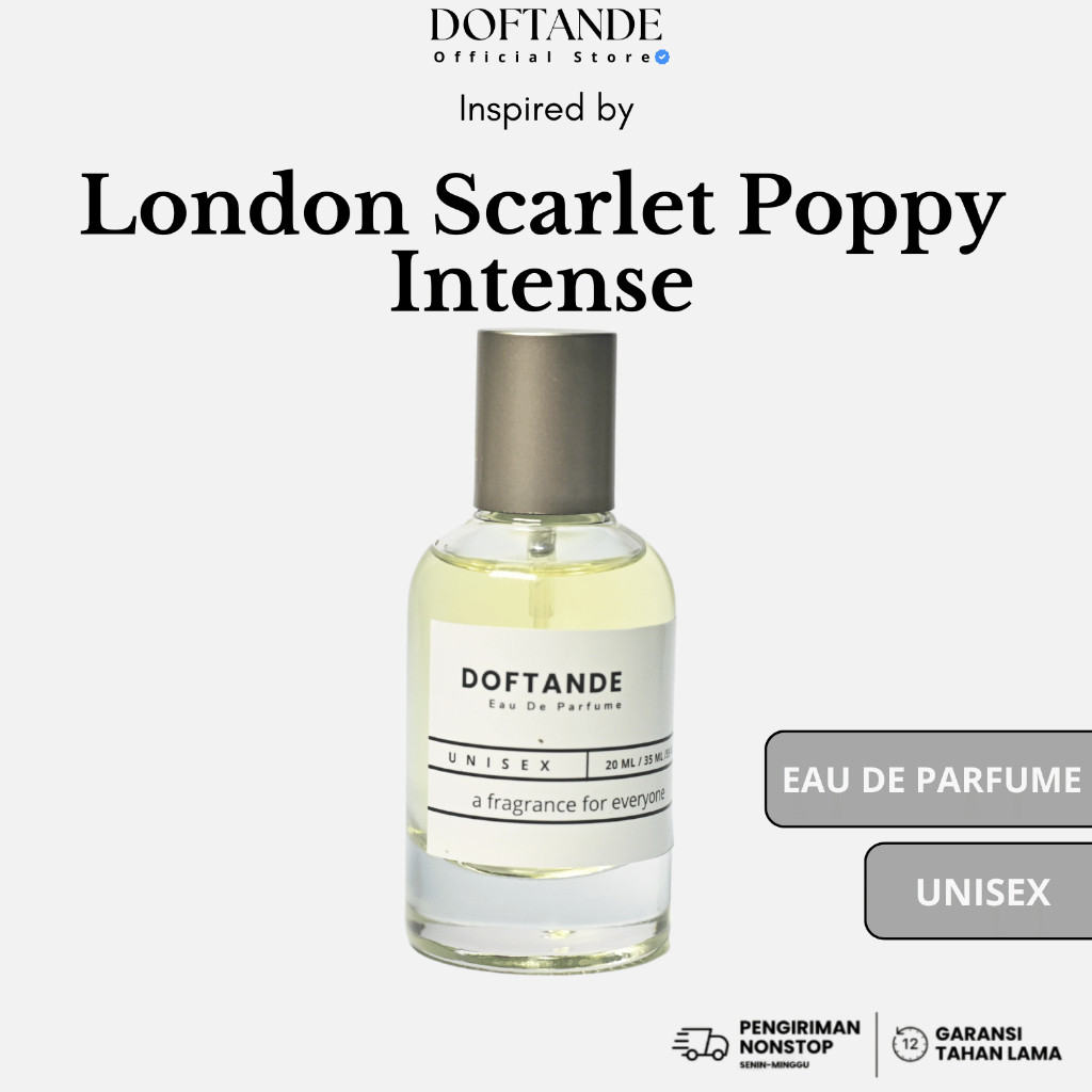 Parfum Pria Wanita Tahan Lama JM LONDON SCARLET POPPY INTENSE Eau De Parfume Minyak Wangi Unisex Far
