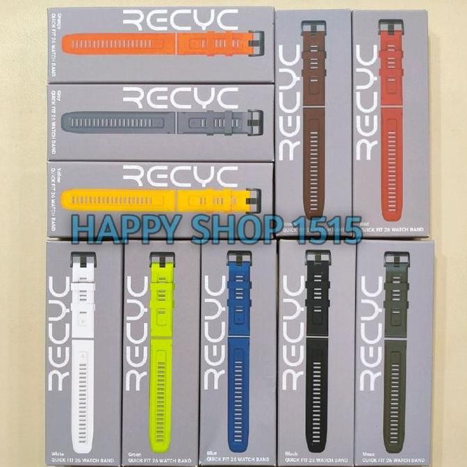 RECYC QUICK FIT 26 MM Watch Band for Smartwatch Garmin /quickfit 26MM [terbaik]