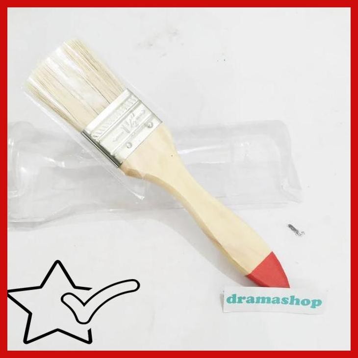 

[DMS] KUAS CAT PAINT BRUSH GAGANG KAYU SERBA GUNA 1.5" 1,5