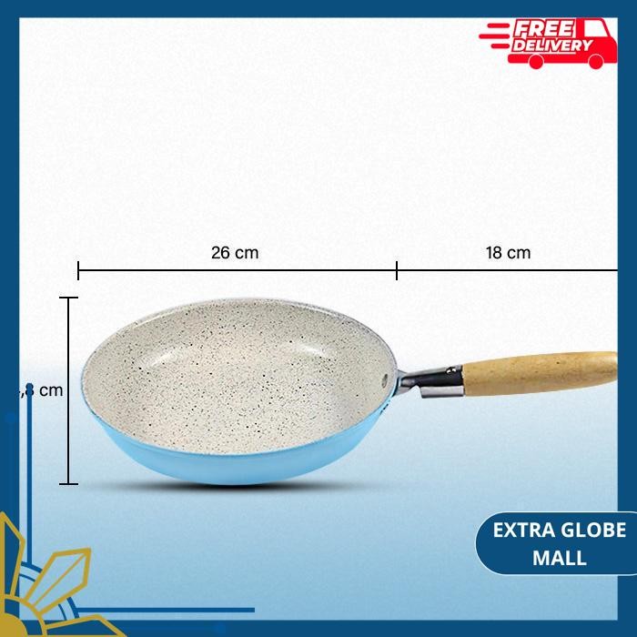 3IN1 3 IN 1 SET PAKET WAJAN KERAMIK BIRU ISI 3 PCS PANCI MASAK PENGGORENGAN SOUP SUP ANTI LENGKET CE