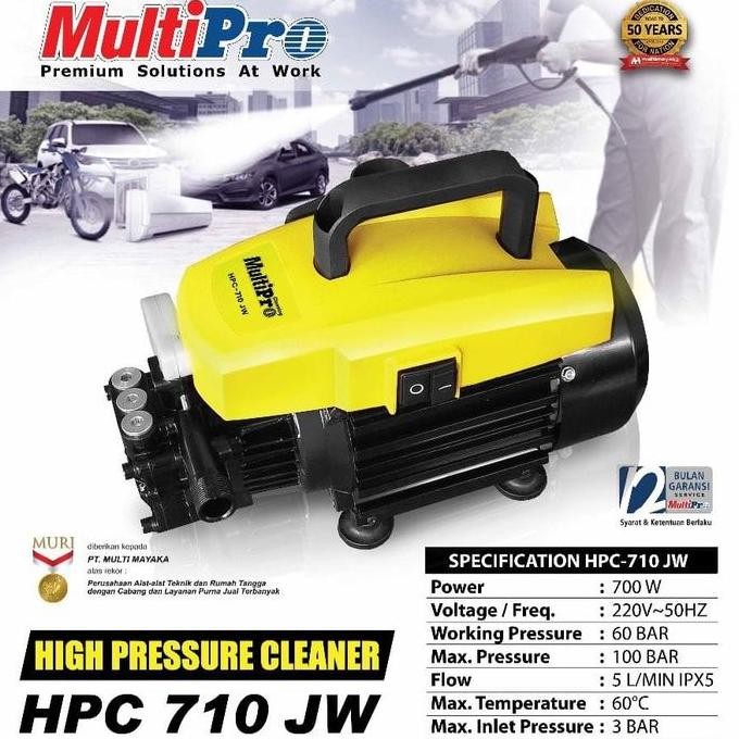 TERBARU - MULTIPro Jet Cleaner HPC 710JW Steam Cuci Mobil/Motor