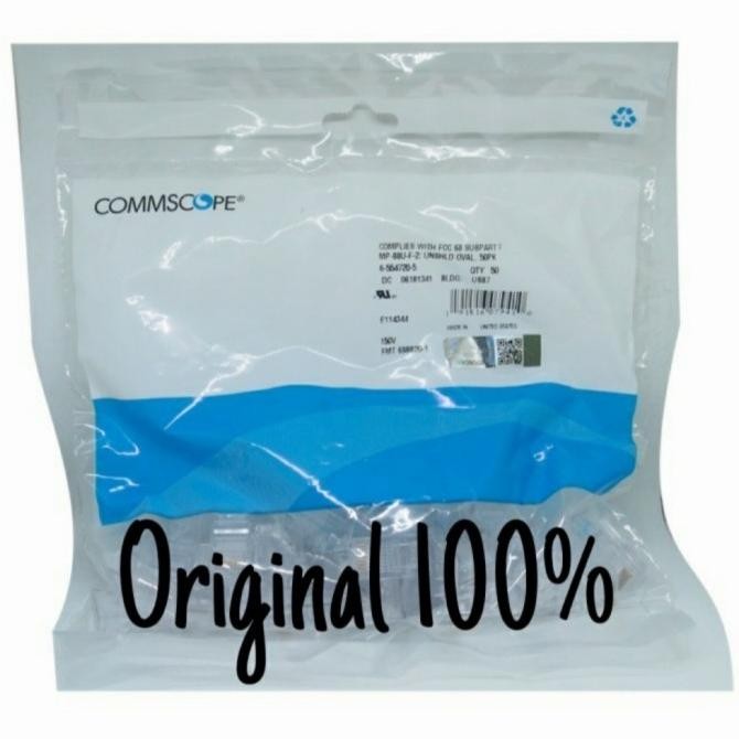 Konektor Rj45 Amp Comscope Original Cat 5 Isi 50 Connektor