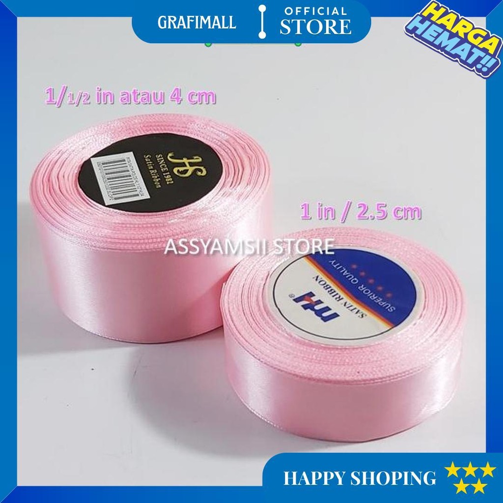 

Pita Satin Sateen 2 Cm 2.5 Cm 4 Cm Bahan Bucket Buket Bunga Hampers Souvenir Per Roll Cod