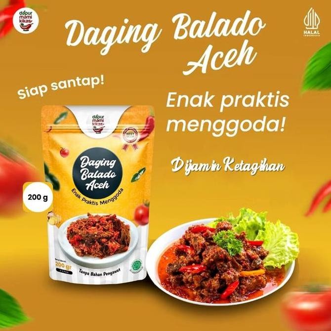 

DapurMamiKikas - Daging Sapi Bumbu Balado - Makanan Instan Khas Aceh - Daging Sapi Balado 200g GT
