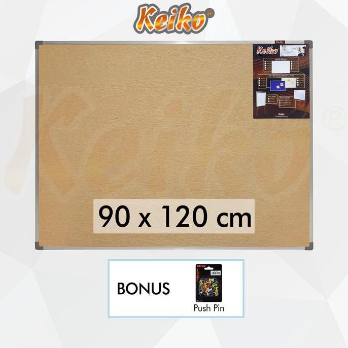 

Softboard Cork Pin Board / Papan Mading Gantung Keiko 90 x 120 cm