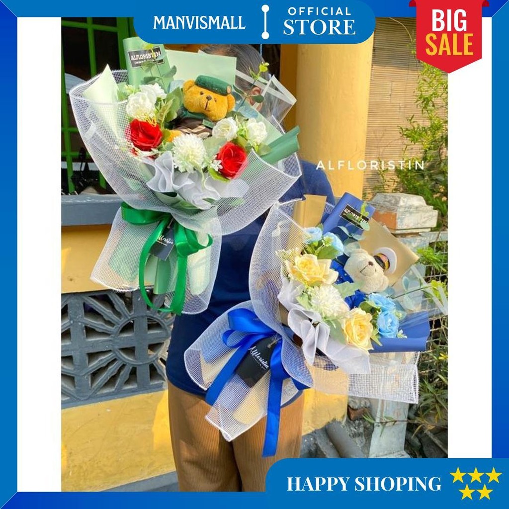 Buket Boneka Profesi / Bucket Pelantikan Polisi Tentara Tni Ad Al Au Dokter Pelaut Alfloristin Promo