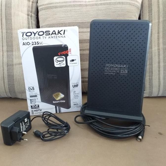 TERMURAH - AIO-235 Antena TV TOYOSAKI Smart Chip + Kabel 10M indoor / outdoor