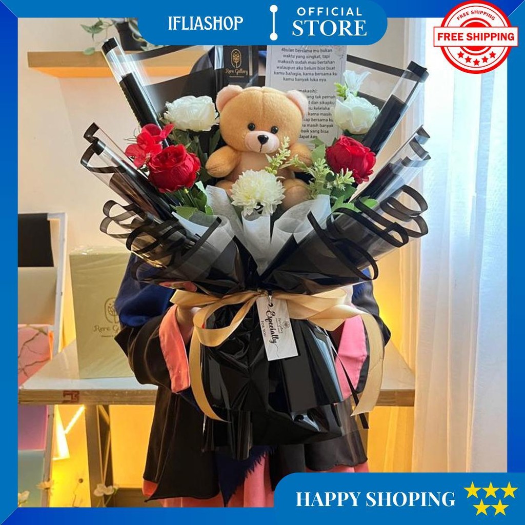 Buket Boneka Murah / Kado Ulang Tahun Cewek / Buket Bunga / Hadiah Wisuda  / Buket Bunga Boneka Wisu