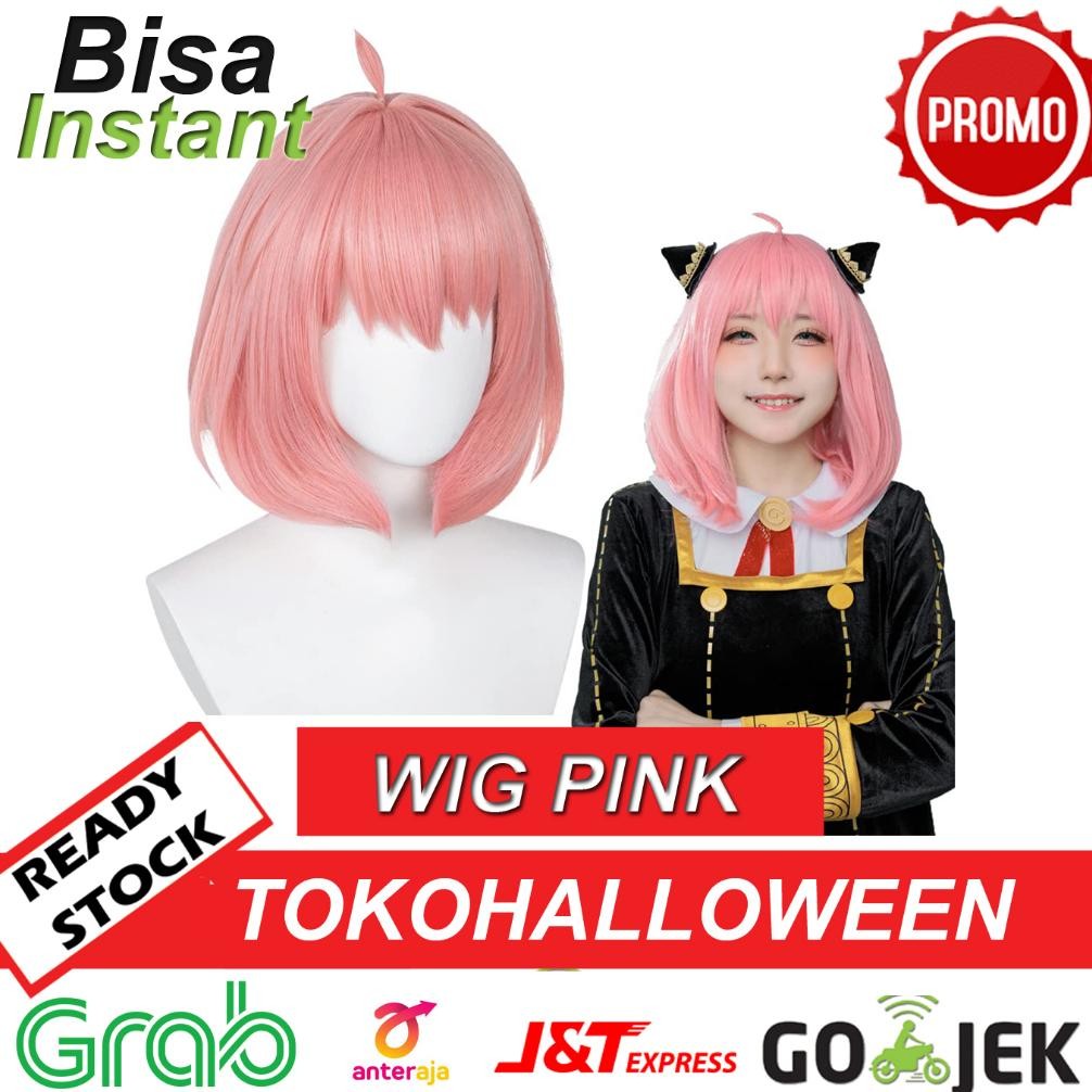 wig anya forger warna pink cosplay wanita MURAH