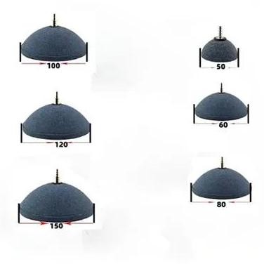 Airstone keramik setengah bulat kolam ikan aquarium tank D8cm || D10cm || D12cm || D15cm