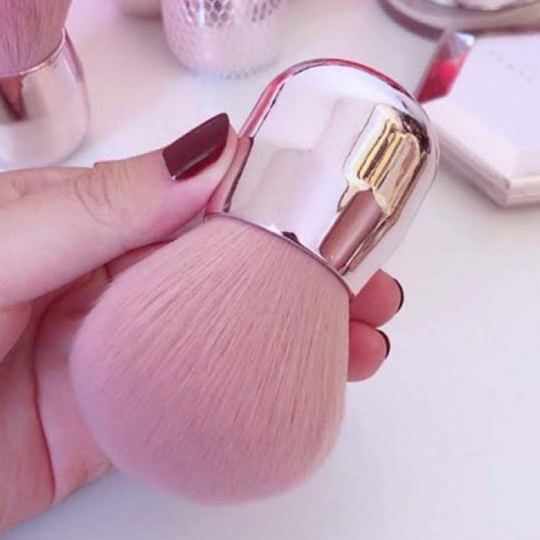 

baru kuas nail dust brush besar pink - kuas blush & debu kuku premium