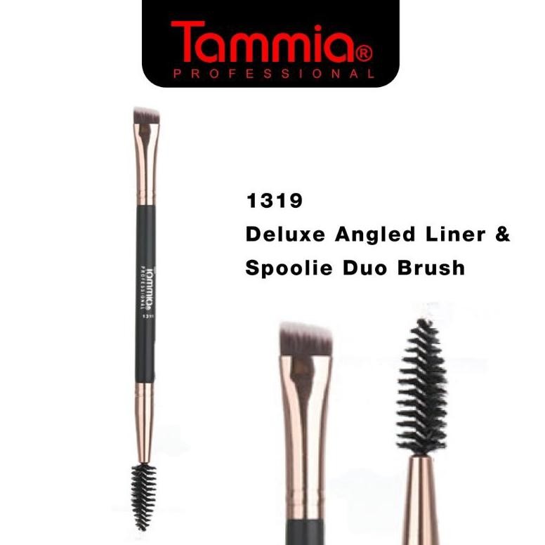 

baru tammia 1319 duo brush angled liner & spoolie - kuas eyeliner & alis profesional