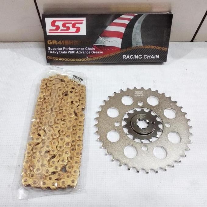 Gear Set SSS Vega ZR - Jupiter Z1 dan Rantai SSS 415 HSBT