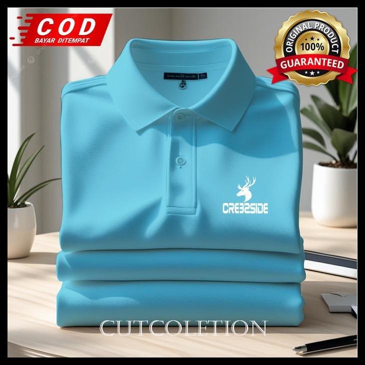 Cressida  Kaos Pria Import Premium S,M,L,Xl,Xll,2Xl  - Polo Shirt Casual Formal Lifestyle - Polo Ker