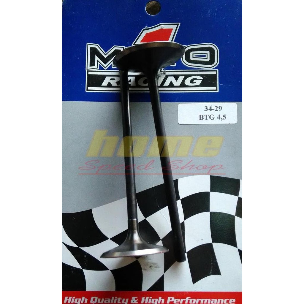 Klep Racing Moto 1 Batang 4.5mm Ukuran 23-20 25-22 31-26 34-29