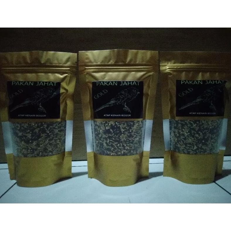 Pakan Jahat Gold ReCondition ( Kemasan Plastik ). Pakan untuk Kenari Macet, Pasca Mabung, PAUD, Dong