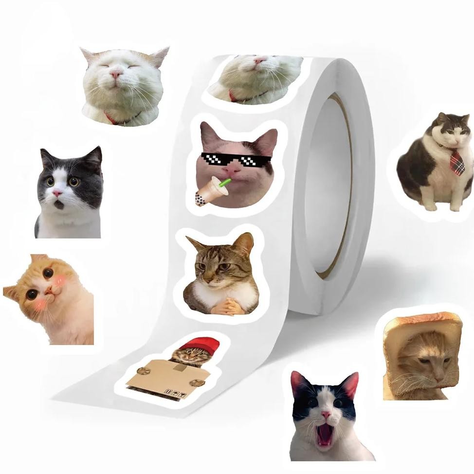 

500pcs Cartoon Meme Cat Stickers For School Reward Stickers Classroom Decoration Encouragement Sticker For Student Teacher