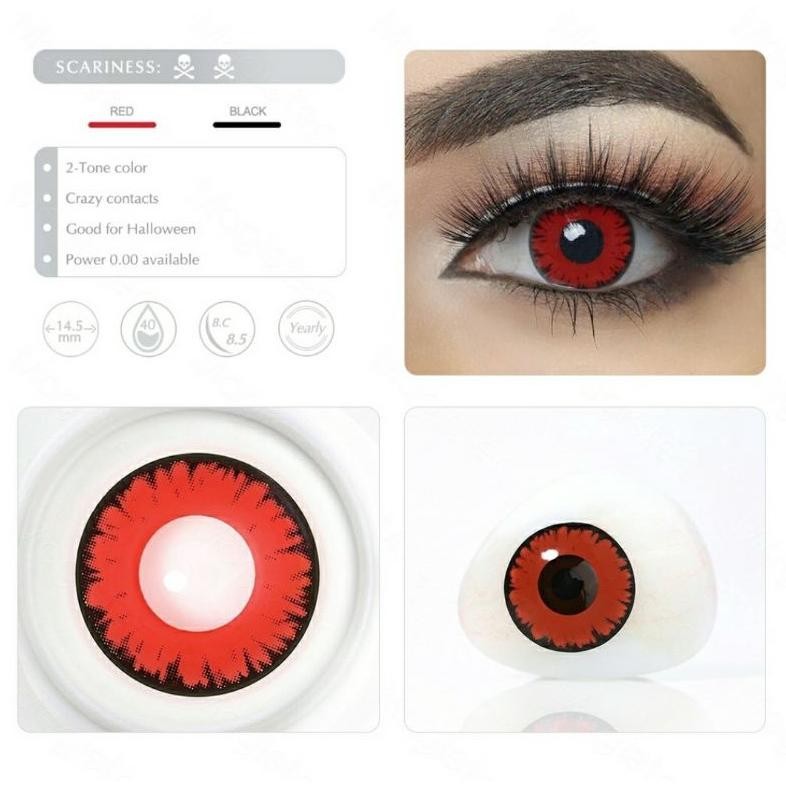 SOFTLENS COSPLAY RED / SOFTLENS MERAH Berkualitas