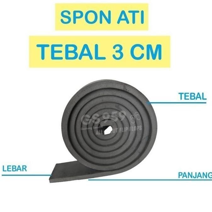 new   SPON ATI / BUSA ATI / SPON EVA TEBAL 3 CM HITAM UKURAN 50 CM X 100 CM