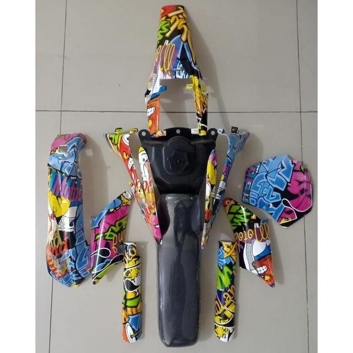 Body Mini Trail Airbrush - Jok Mini Trail - Tangki Bensin - 49cc 2 Tak