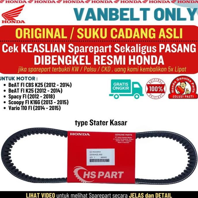 . Vanbelt Beat Fi Original Honda , Vanbelt Scoopy Fi Original , Vanbelt Honda Spacy Fi Original , Va